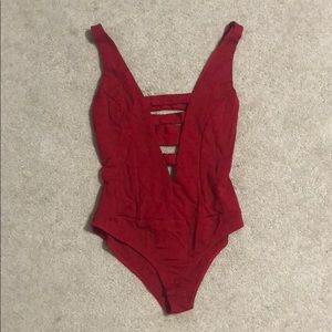 Sexy red bodysuit from Charlotte Russe